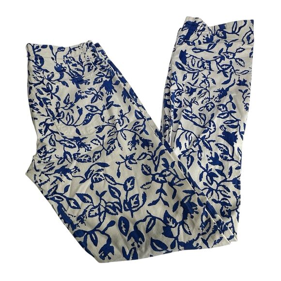 Current/Elliot X DVF The Classic Skinny Blue White Floral Printed Jeans Size 32 - Picture 8 of 10